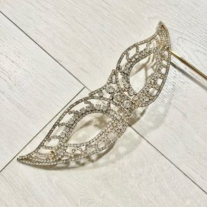 BCBG Max Azria Crystal Masquerade Mask (handheld)